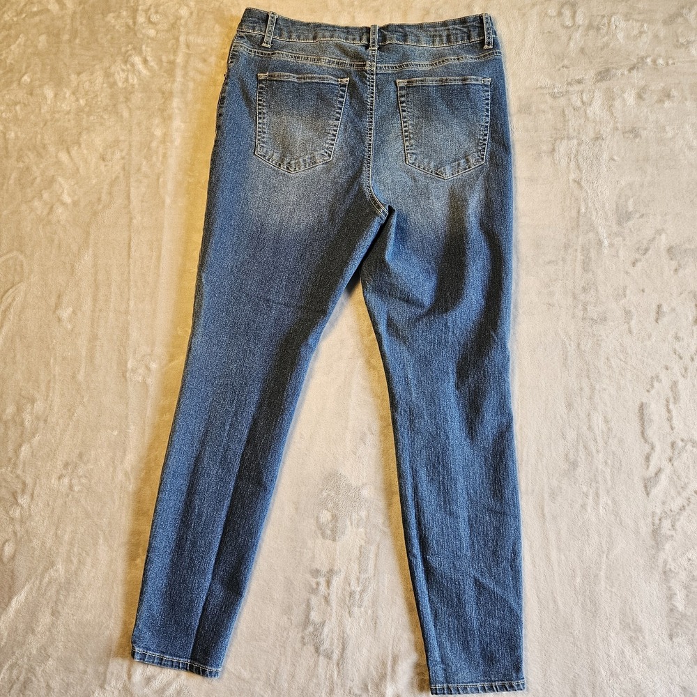 Faith Jeans Womens Size 12 Denim "Don't Lose Faith" Casual Jeans Distressed - Picture 3 of 11